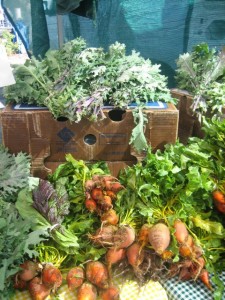 There are plenty of golden beets & sturdy greens at spring farmers markets