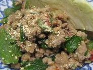 Classic Thai larb, with ground pork