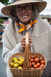 Nancy Skall, Fall, 2014, at the Sebastopol Farmers Market